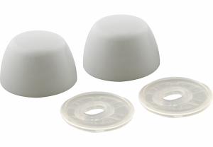 TOILET BOLT CAP SET - SNAP-ON- WHITE
