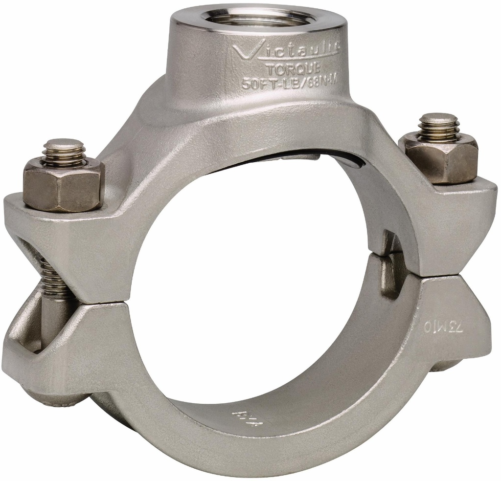 2-1/2" x 1" FPT Mechanical Tee EDPM 316SS Style 422