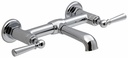 Oak Hill Wall Mount Bridge Bathroom Faucet with Lever Handles