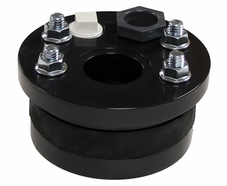 WSP4010 - '4" x 1" Single Hole Plastic Well Seal - Black Abs'