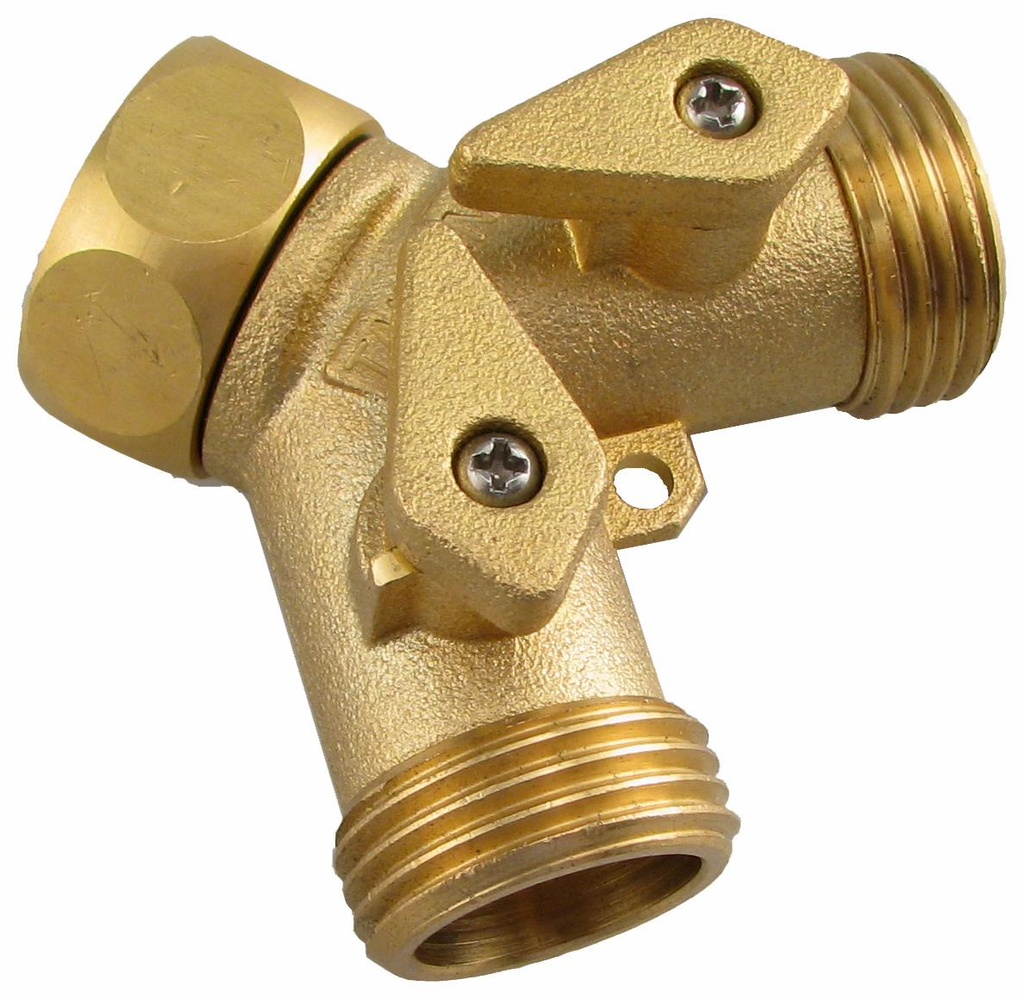 2-HOSE ADAPTER BRASS N80C