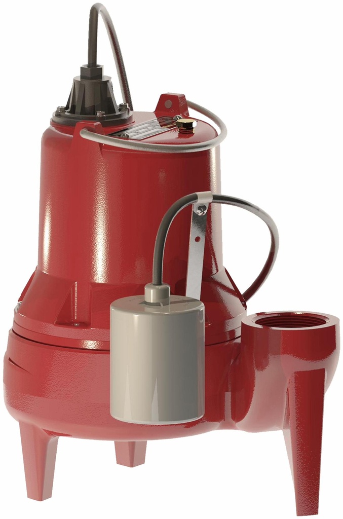 4/10 HP 1-Phase 115V Sewage Pump Auto with 10' Cord