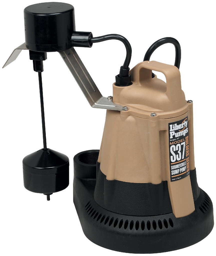 1/3 HP 1-Phase 115V Sump Pump Vertical Float with 10' Cord