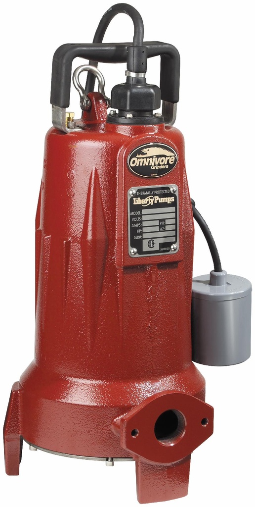 2 HP 1-Phase 208-230V Omnivore Grinder Pump Auto with 25' Cord