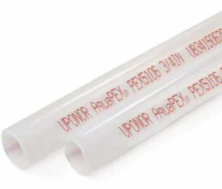 1" Uponor AquaPEX White, Red Print, 20-ft. straight length, 200 ft. (10 per bundle)