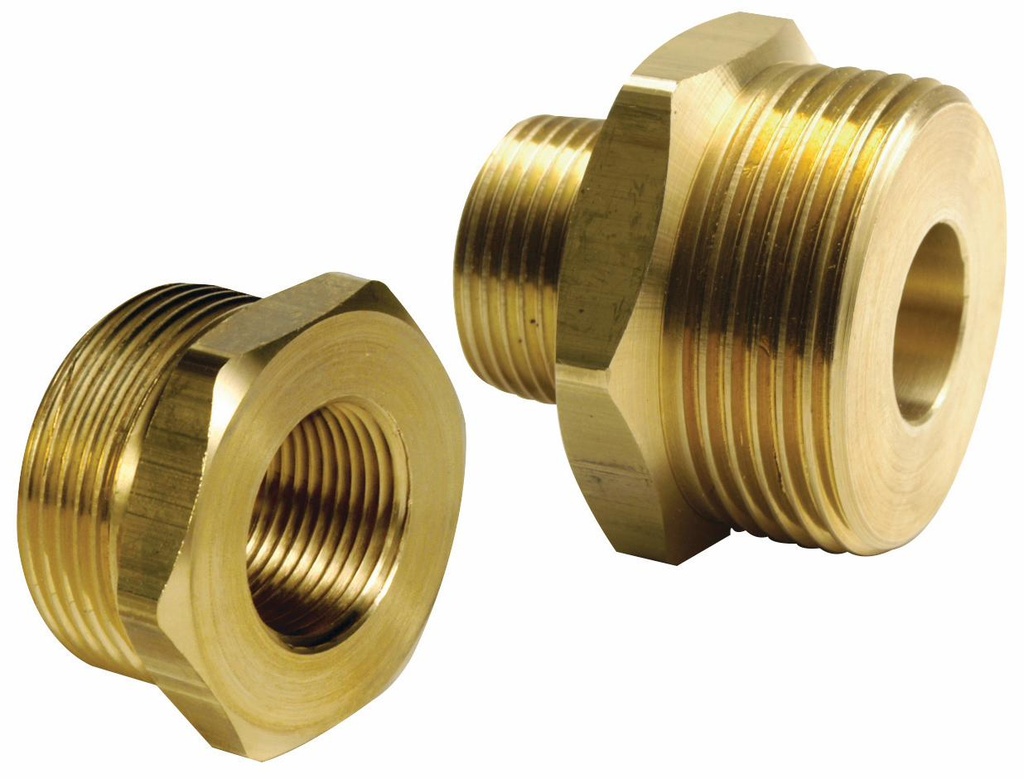Threaded Brass Manifold Bushing, R32 Male x 1" Female NPT