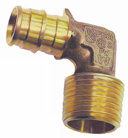 1/2 Q+E X MIP BRASS 90° ELBOW