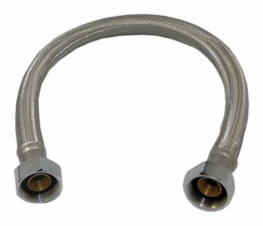 WH 3/4 FIP  3/4 FIP  18" Stainless Braided Hose