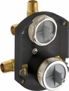 Universal Integrated Shower Diverter Rough-In Valve with Stops