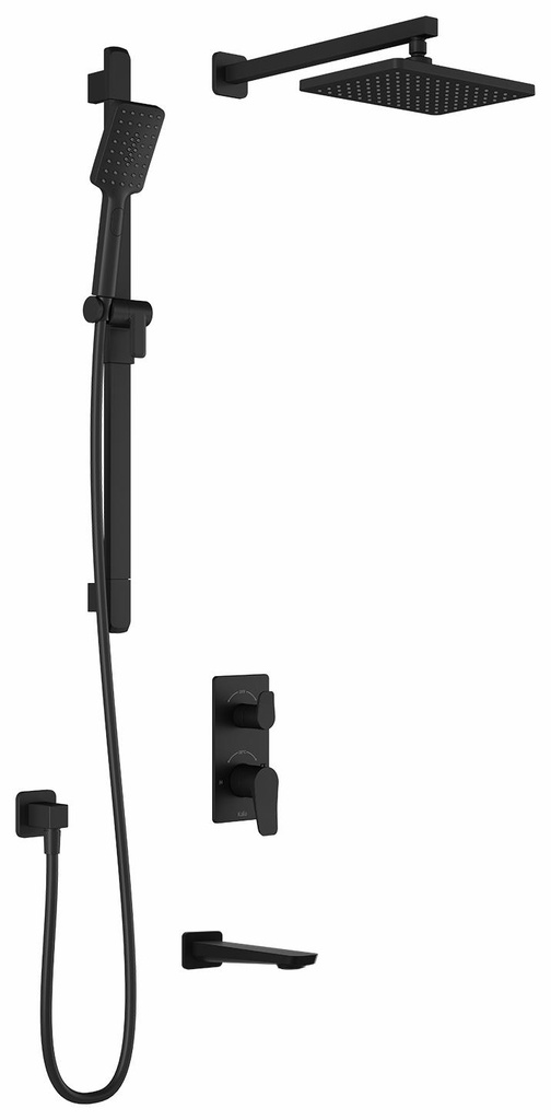 Moroka TD3 Thermostatic Integrated Diverter Shower System with Wall Arm (less valve)