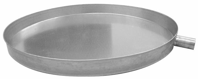 31" RND PAN 2"H C/W SIDE STUB