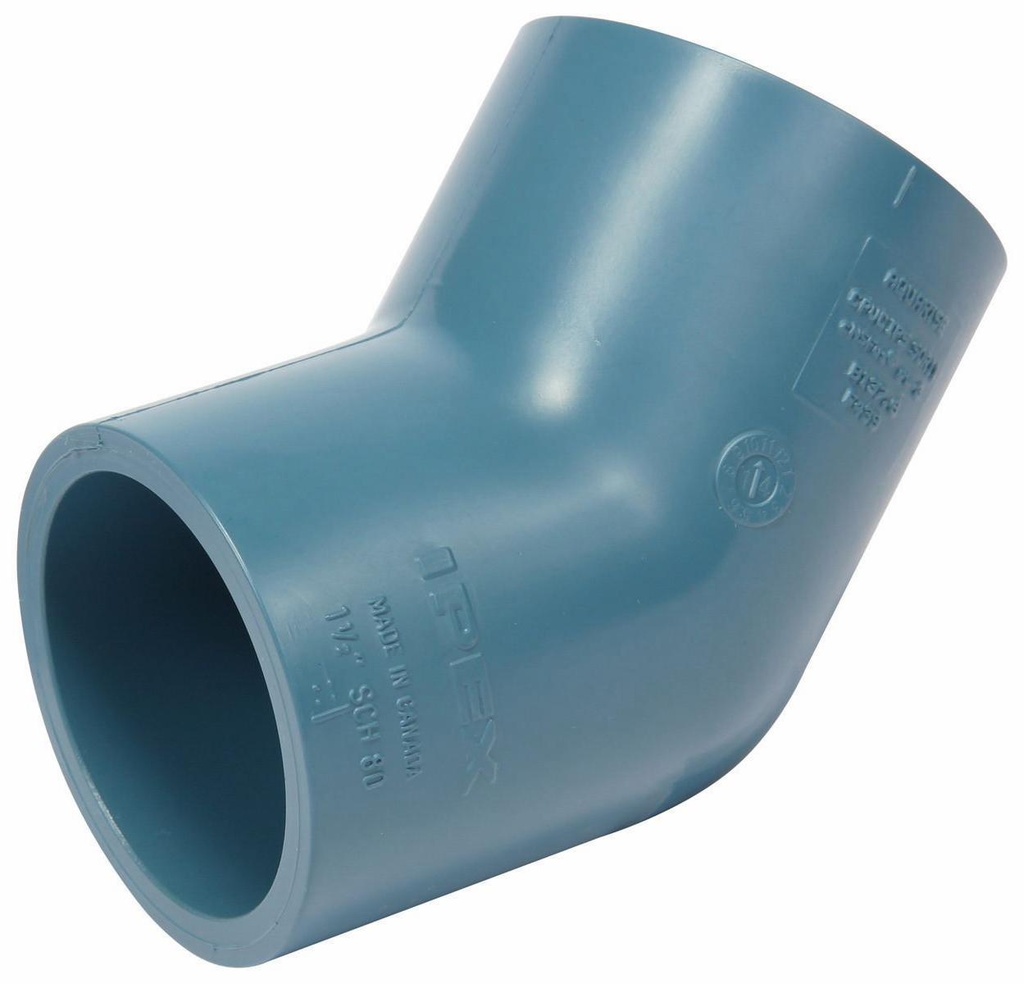 1 1/2"x45D CPVC ELBOW SxS AQUARISE