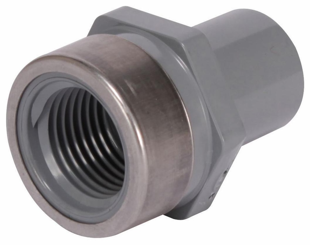 3/4" CPVC SCH80 FEMALE ADPT SPxFPT SS REINFORCED