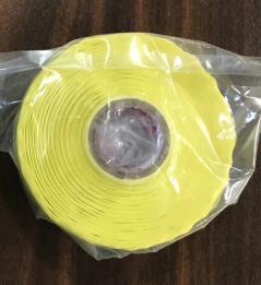 Self Bonding Silicone Yellow Tape - 1" x .015" x 12 yd / roll