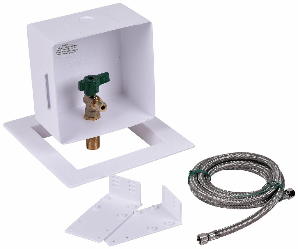 IMB 1/4 TURN COPPER STANDARD W/SS HOSE LL