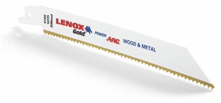 6"x3/4" 10TPI Gold Power Arc Thick Metal Cutting Recip (Each)