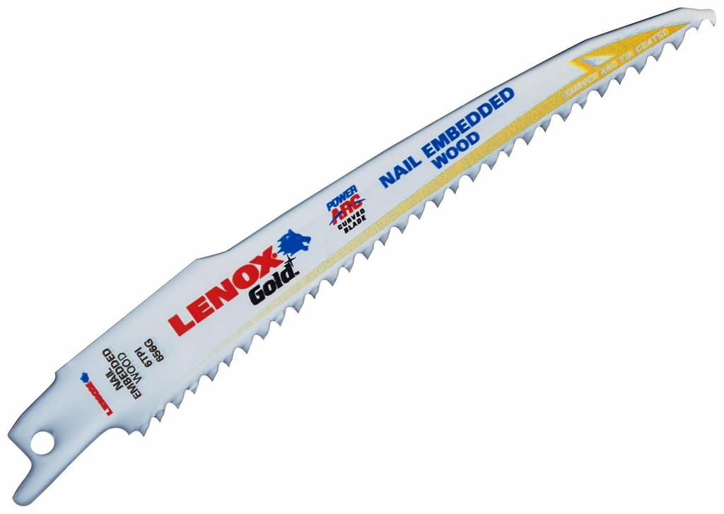 6"x3/4" 6TPI Gold Power Arc Nail Embedded Wood Recip (Each)