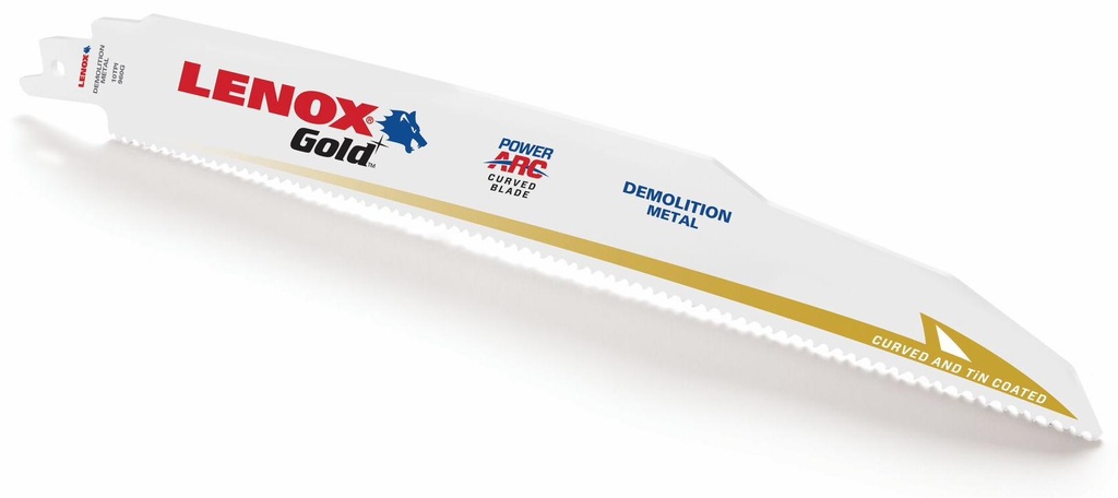 9"x1" 10TPI Gold Power Arc Fire & Rescue Recip (Each)