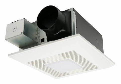 WhisperFit DC 50-80-110 CFM Bathroom Fan with LED Light