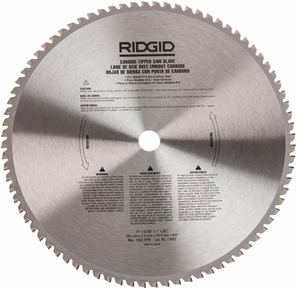 14" Carbide-Tipped Blade 80 Tooth for 614