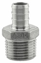 SSPEX-MA05 - '1/2" x 1/2" MPT 304SS Crimp PEX Male Adapter - F1807'