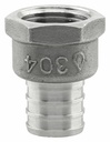 SSPEX-FA0705 - '3/4" x 1/2" FPT 304SS Crimp PEX Female Adapter - F1807'