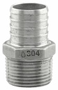 SSPEX-MA1007 - '1" x 3/4" MPT 304SS Crimp PEX Male Adapter - F1807'