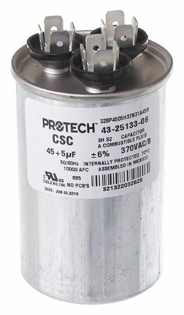 Capacitor - 45/5/370 Dual Round
