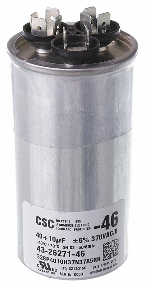 Capacitor - 40/10/370 Dual Round
