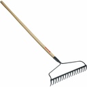 16" Bow Head Rake with Wood Handle