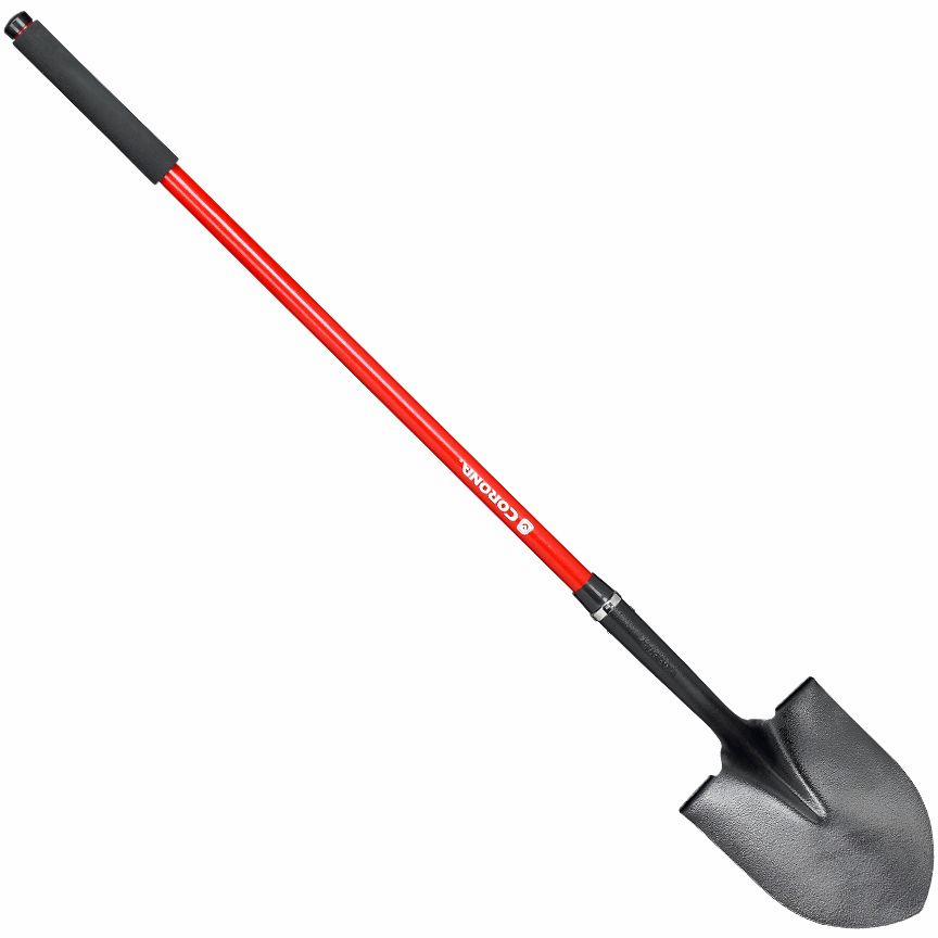 16ga Round Point Shovel with Fiberglass Handle