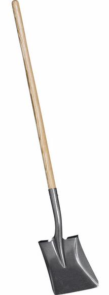 16ga Square Point Shovel with Wood Handle