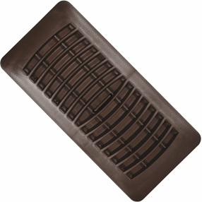 4"X10" PLASTIC FLOOR REGISTER -BROWN-BULK