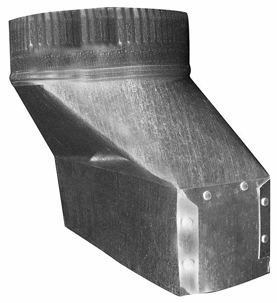 5" to 3.25" x 10" Range Hood Transition