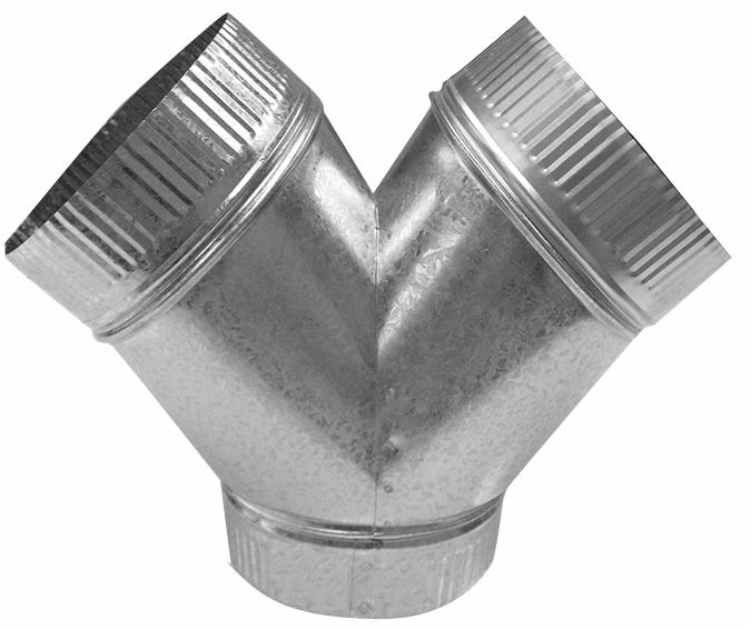 10" x 10" x 10" Pant Wye 28ga Small End