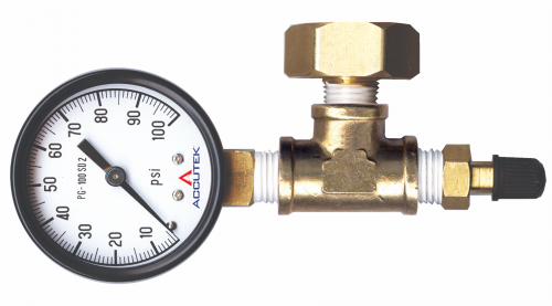 0-100 PSI Gauge, Air Valve, Boiler Drain Connection