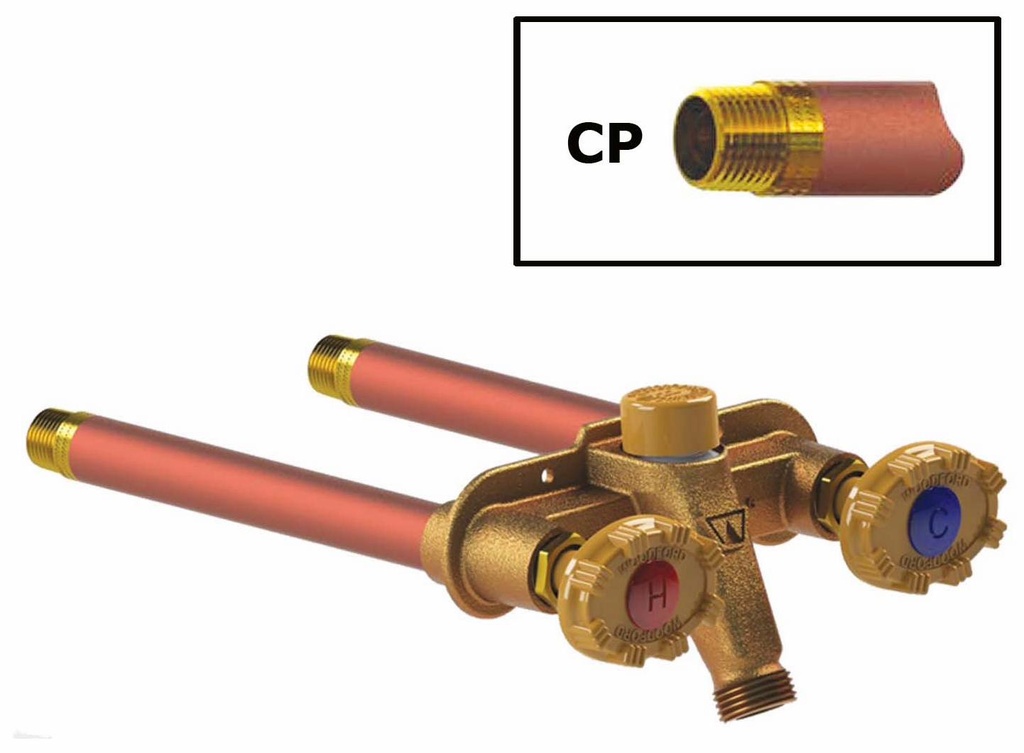 Model 22CP Freezeless Hot & Cold Wall Faucet 10 Inch, Metal Handle