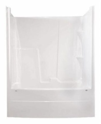 [4022210] TUB AND SHOWER GEL 60X34 W/GB LEFT HAND WH AFGL6034LH