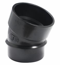 [7620070] ABS DWV 4" 22.5D STR ELL SPGXH BLK