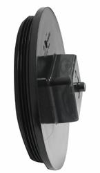 [7629915] ABS DWV 6" C/O PLUG W/ ORING MPT BLK