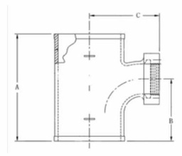 [7721054] 4 X 2 MJ TAPPED TEE