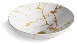 [2960155] Aureus 16-3/4" Round Bathroom Vessel Sink (less Overflow)