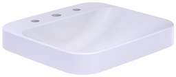 [1061582] Arvina 20" x 18" Rectangular Bathroom Vessel Sink with Overflow (less Drain)