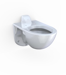 [1063155] Tornado Flush Commercial Flushometer Elongated Wall Mount Toilet with Cefiontect