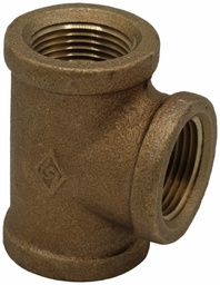 [7101001] 1/8 FIP TEE THREADED BRONZE - LEAD FREE