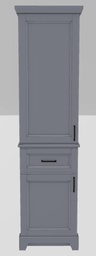 [2570510] 18" LH Linen Tower Bellrose Upper and Lower Doors with Square Handles