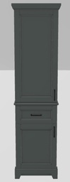 [2570550] 18" LH Linen Tower Bellrose Upper and Lower Doors with Square Handles