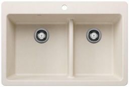 [1217245] Liven 33 1.75 Bowl Dual Mount Low Divide Silgranit Kitchen Sink
