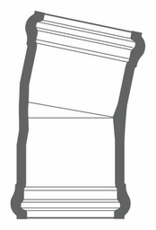 [7670954] 8"x11 1/4D PVC ELBOW CIOD DR18 BxB BLUE BRUTE