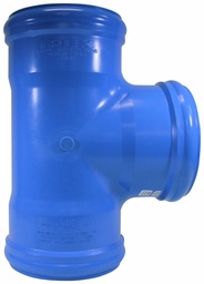 [7670975] 8" PVC TEE CIOD DR18 BxBxB BLUE BRUTE